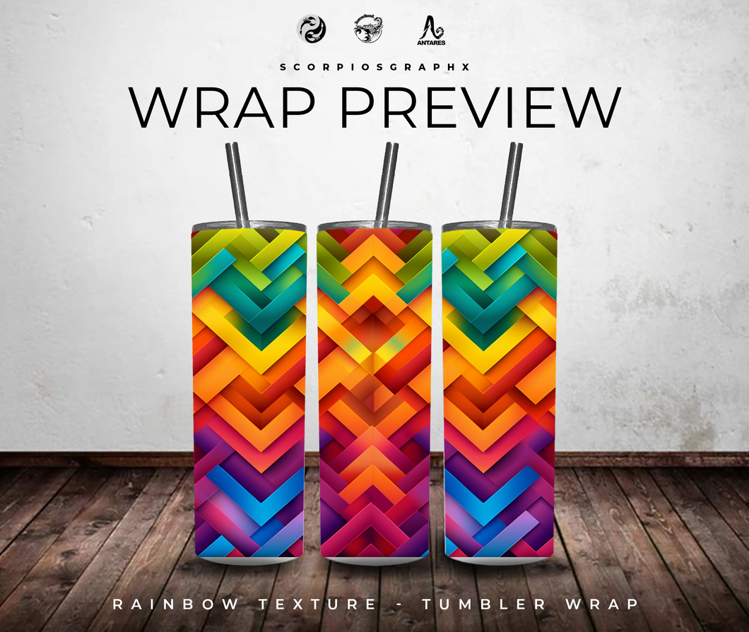 Rainbow PNG | Sublimation | Tumbler Wrap Design | Digital Download