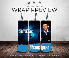 Load image into Gallery viewer, 10th Doctor PNG | Sublimation | Tumbler Wrap Design | Digital Download
