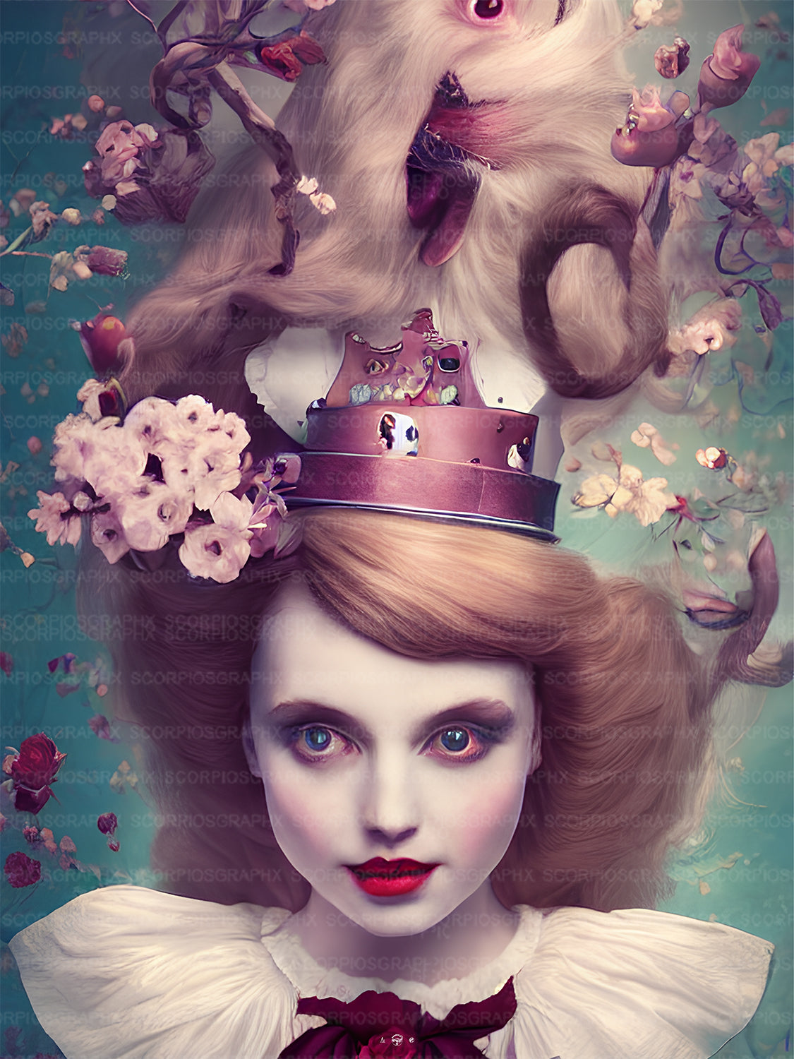 Alice and the Cat - AI ART