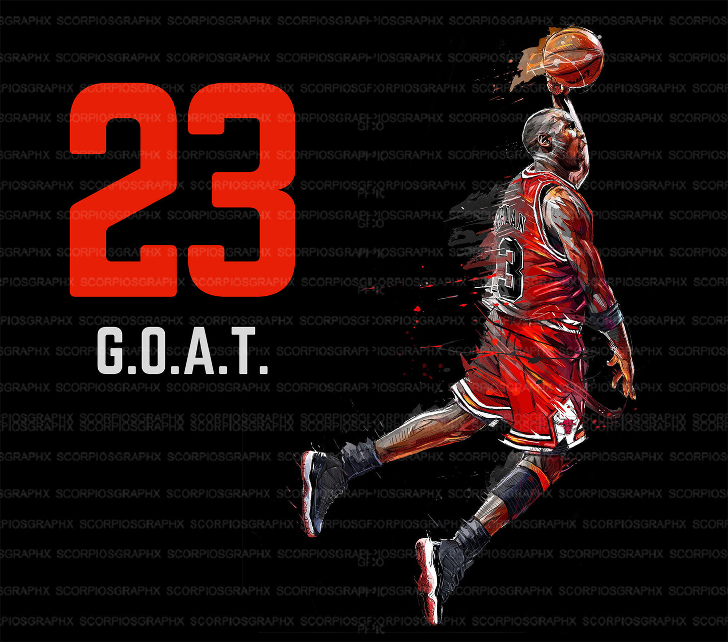 The Goat 23 PNG | Sublimation | Tumbler Wrap Design | Digital Download
