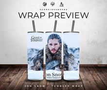 Load image into Gallery viewer, Jon Snow PNG | Sublimation | Tumbler Wrap Design | Digital Download
