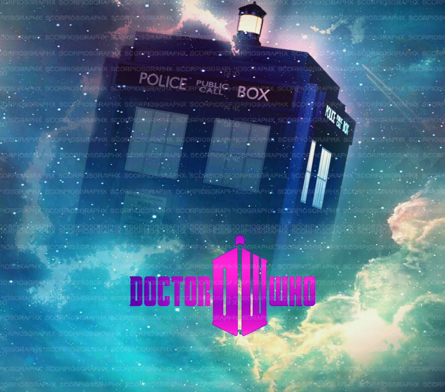 DW Tardis PNG | Sublimation | Tumbler Wrap Design | Digital Download