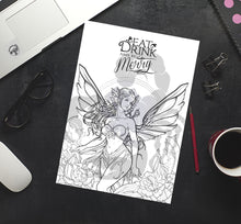 Load image into Gallery viewer, Fairy - Printable Adult Coloring Page

