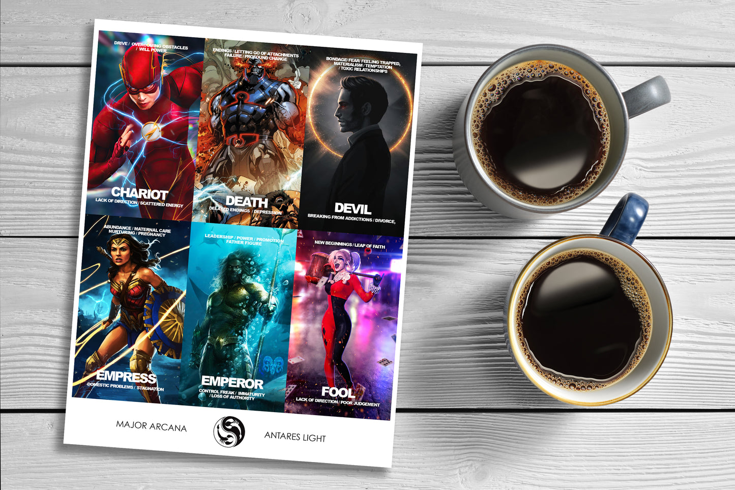 Dc Comics Tarot Cards, superhero tarot deck, printable Tarot cards, DIY tarot deck, DC tarot card deck, digital download