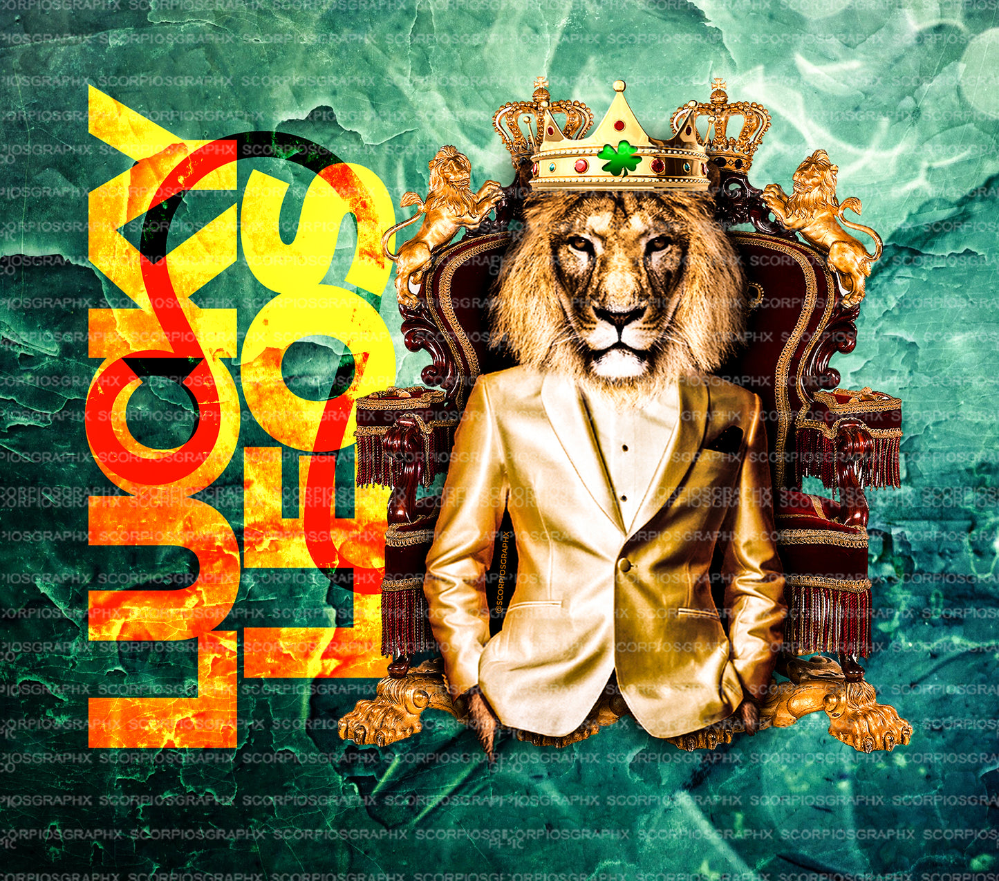 Lucky Leo PNG | Sublimation | Tumbler Wrap Design | Digital Download