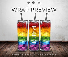 Load image into Gallery viewer, Rainbow Pride PNG | Sublimation | Tumbler Wrap Design | Digital Download
