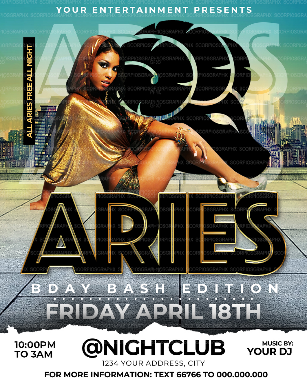 Aries Party Flyer Template