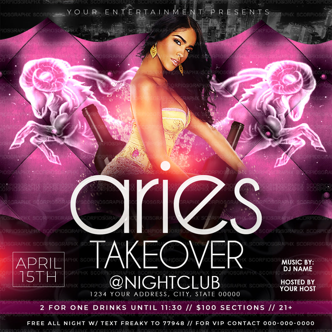 Aries Takeover Flyer