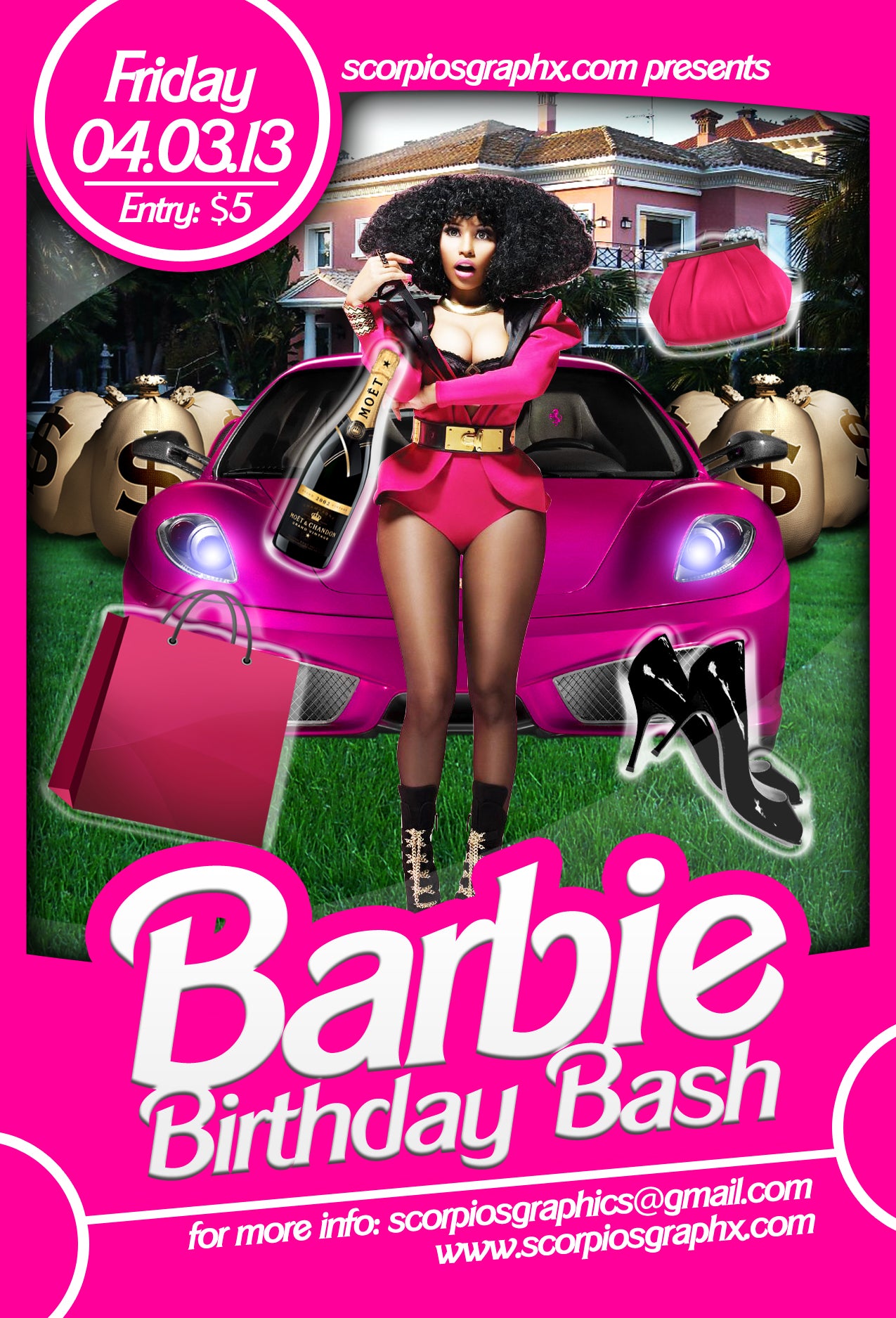 Barbie Flyer Template