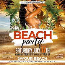 Load image into Gallery viewer, Beach Party Flyer Template
