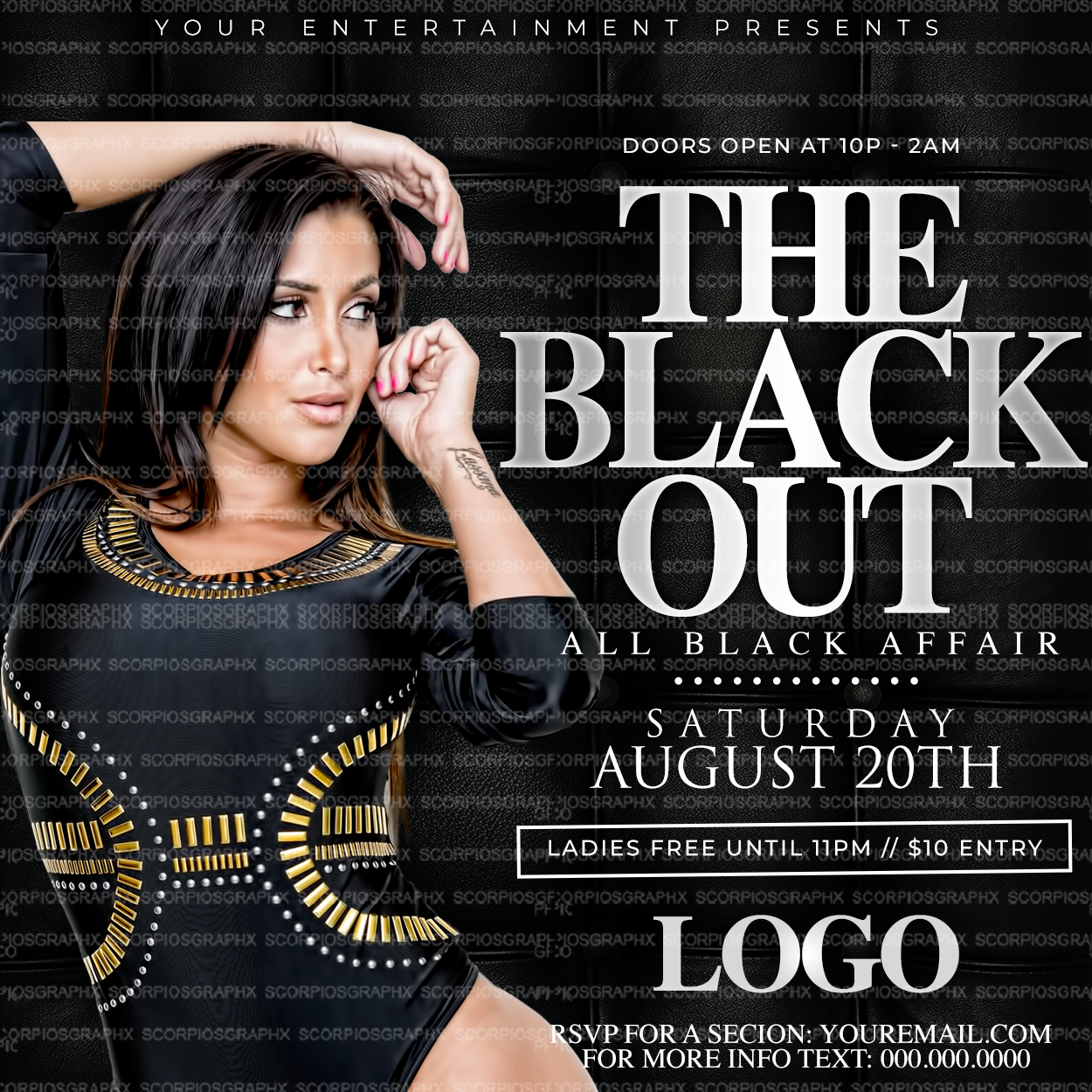 Black Party Flyer Template