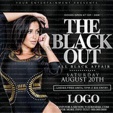 Load image into Gallery viewer, Black Party Flyer Template

