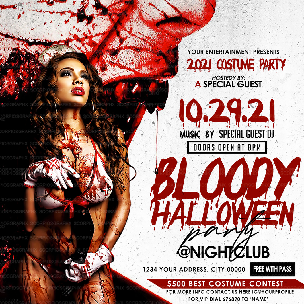 Bloody Halloween Party Flyer
