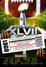 Load image into Gallery viewer, Free Superbowl Flyer Template
