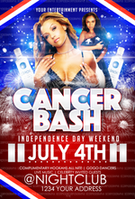 Load image into Gallery viewer, Cancer Birthday Bash Flyer Template
