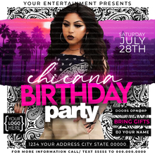 Load image into Gallery viewer, Chicana Birthday Flyer Template
