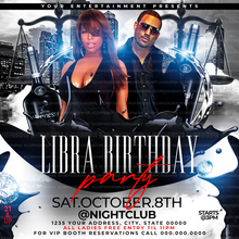 Load image into Gallery viewer, Libra Party Flyer Template
