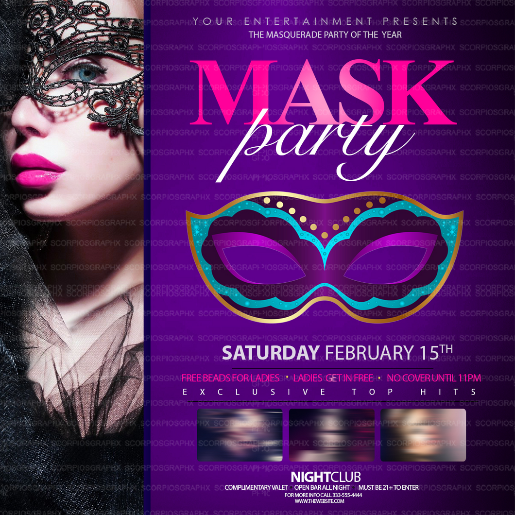 Mask party Flyer