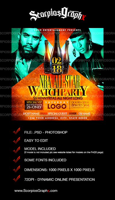NBA Watch Party Flyer