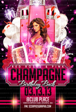 Load image into Gallery viewer, Champagne Birthday Flyer Template

