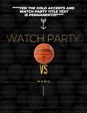 Load image into Gallery viewer, Playoff Game Menu Flyer Template
