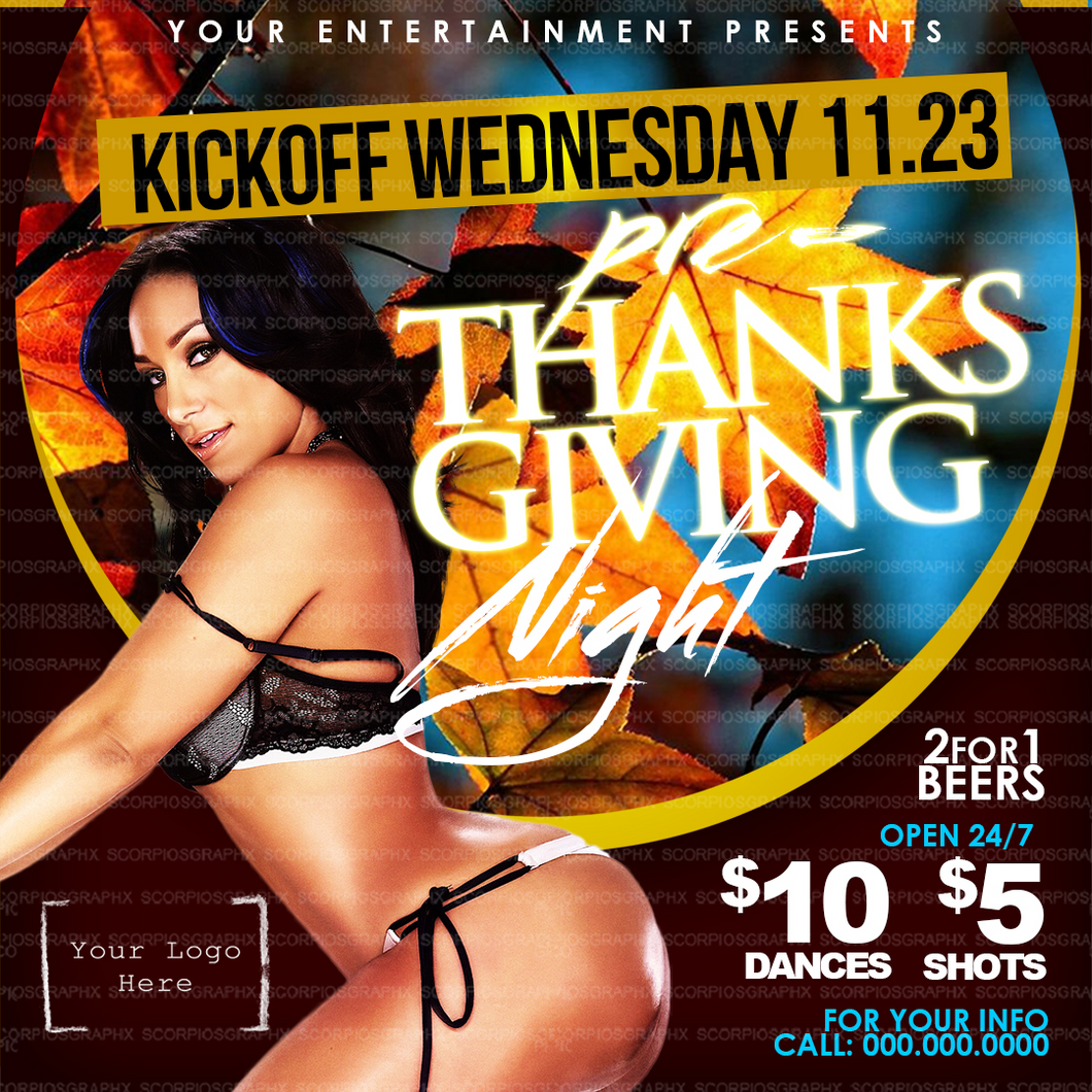 Pre Thanksgiving Party Flyer