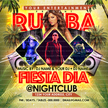 Load image into Gallery viewer, Rumba Latin Flyer Template
