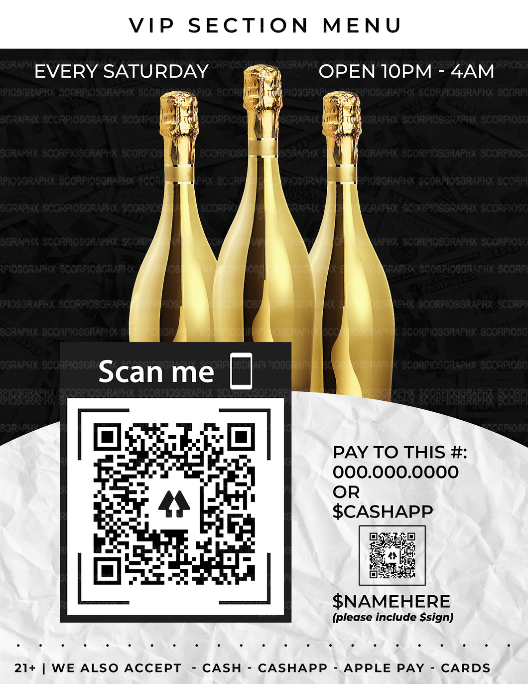 Scan to Pay - VIP Section Template