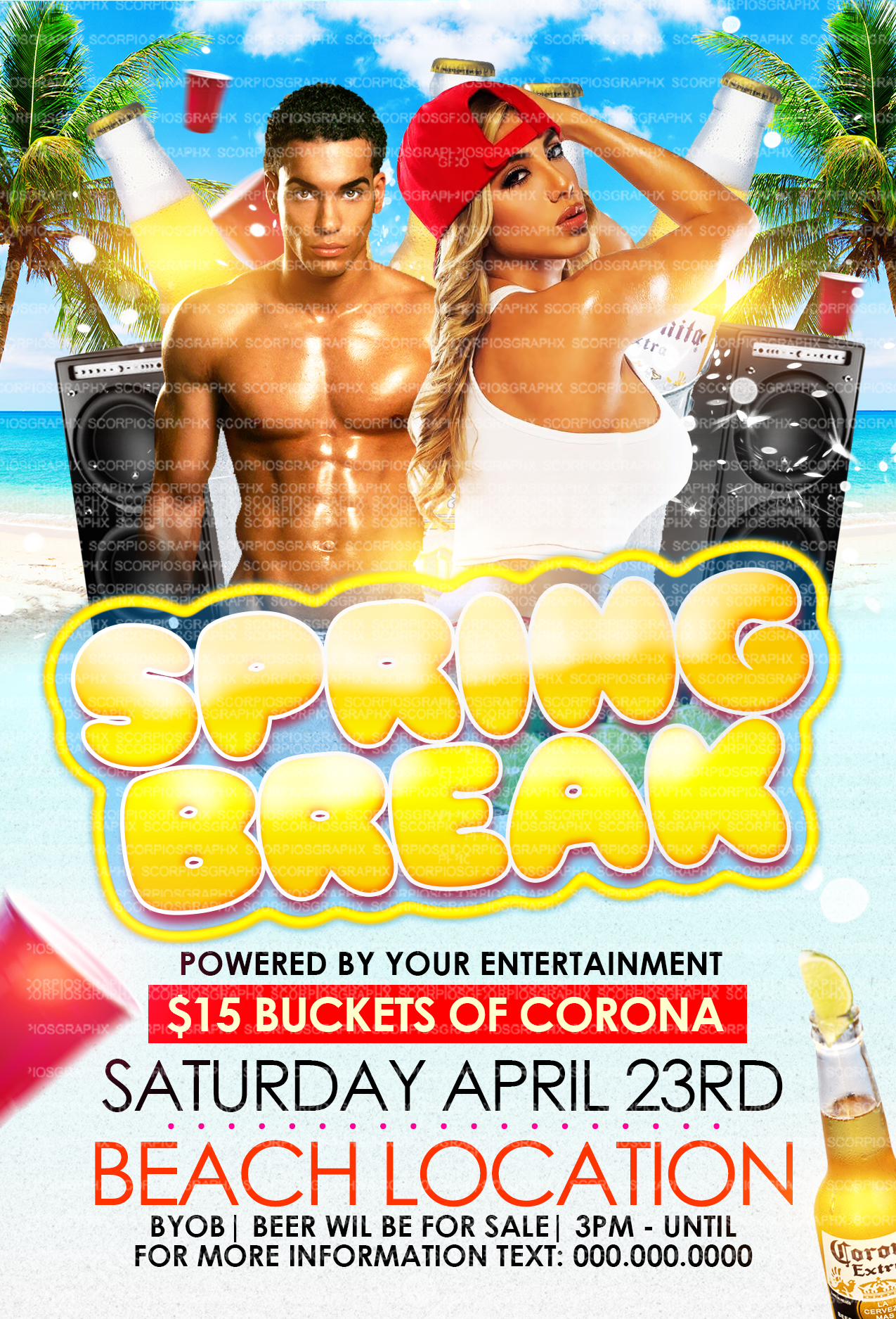 Spring Break Flyer Template
