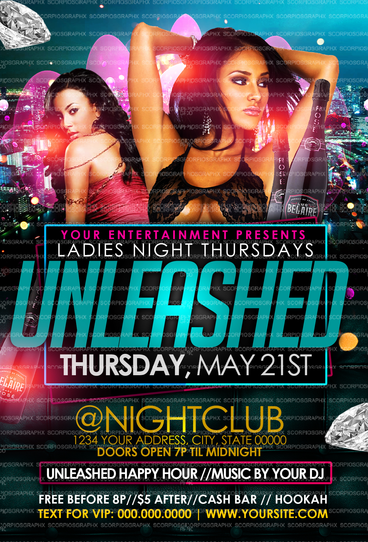 Ladies Night Flyer Template
