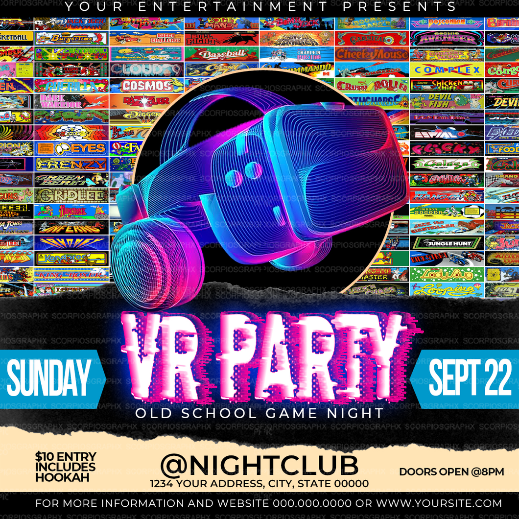 VR Party Flyer Template
