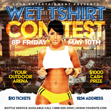 Load image into Gallery viewer, Wet Tshirt Contest Flyer Template
