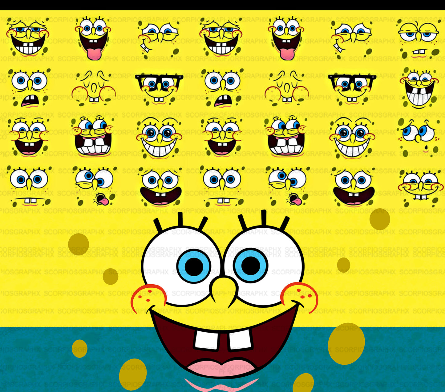 Spongebob PNG | Sublimation | Tumbler Wrap Design | Digital Download
