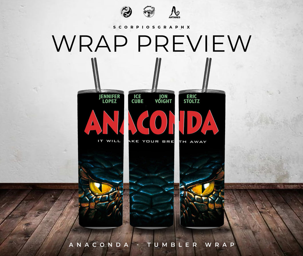 Anaconda PNG | Sublimation | Tumbler Wrap Design | Digital Download