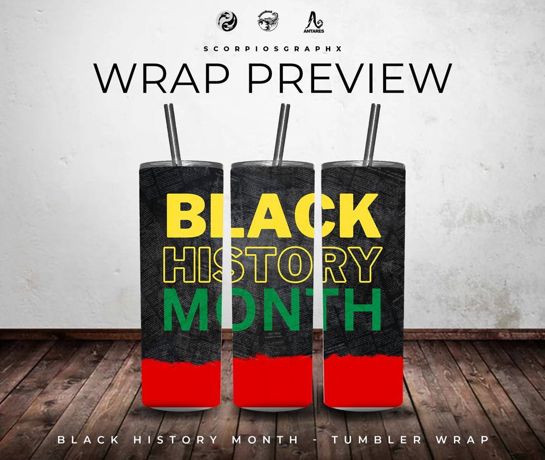 Black History Month PNG | Sublimation | Tumbler Wrap Design | Digital Download