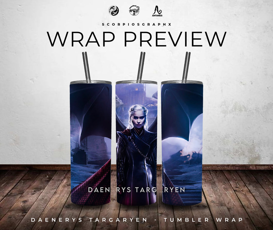 Daenerys Targaryen PNG | Sublimation | Tumbler Wrap Design | Digital Download