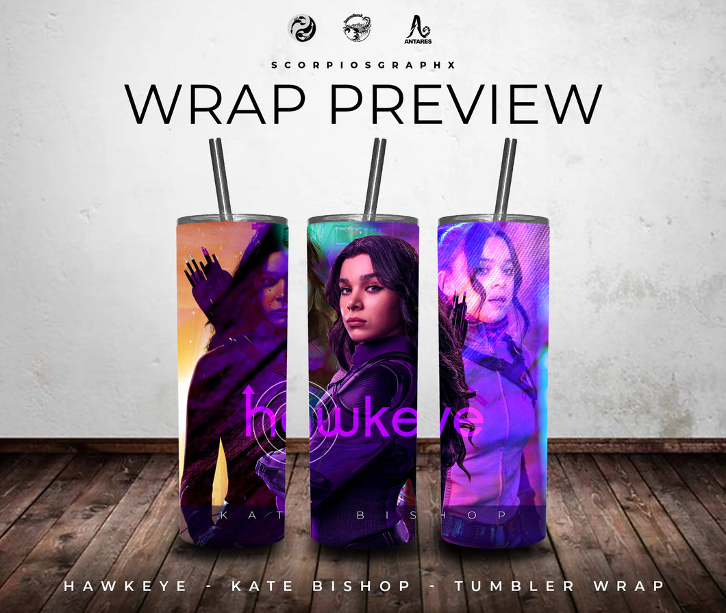 Hawkeye - Kate Bishop PNG | Sublimation | Tumbler Wrap Design | Digital Download