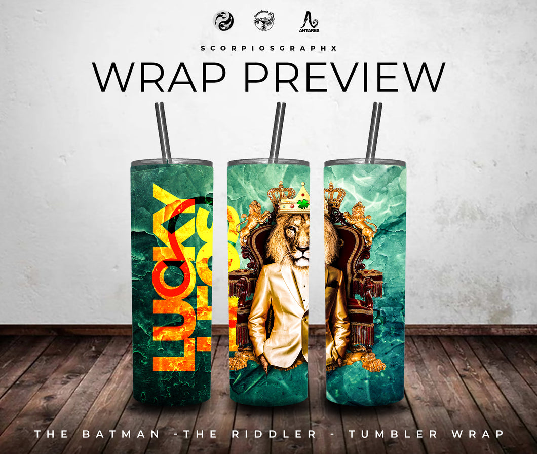 Lucky Leo PNG | Sublimation | Tumbler Wrap Design | Digital Download