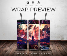 Load image into Gallery viewer, Phase 4 Lineup PNG | Sublimation | Tumbler Wrap Design | Digital Download
